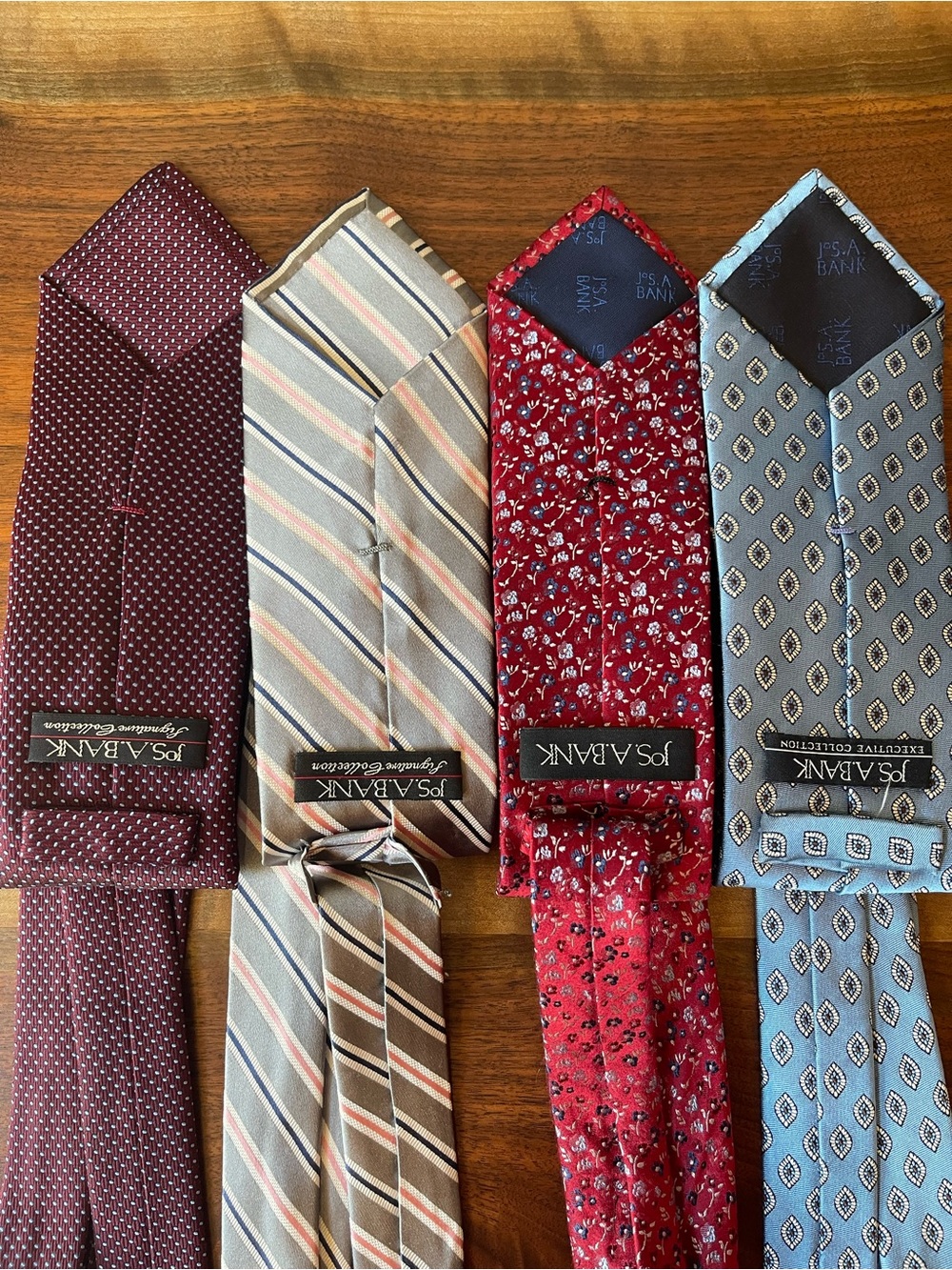 Jos. A. Bank Red Floral and Patterned Tie Collection